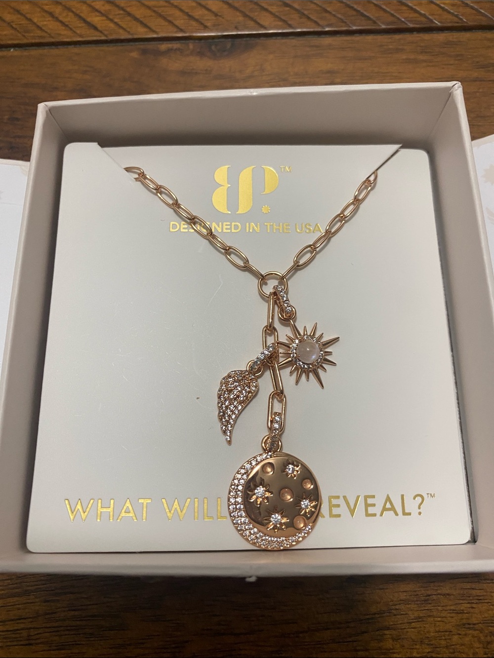 Bomb Party Halo Necklace - Genuine Moonstone - Rose Gold - A Light That Lingers